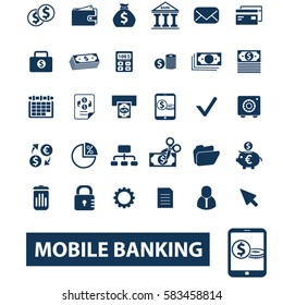 mobile banking icons
