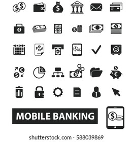 mobile banking icons
