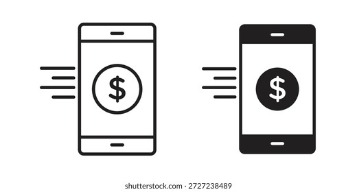 Iconos de la banca móvil. paquete de Ilustración vectorial para App y diseños