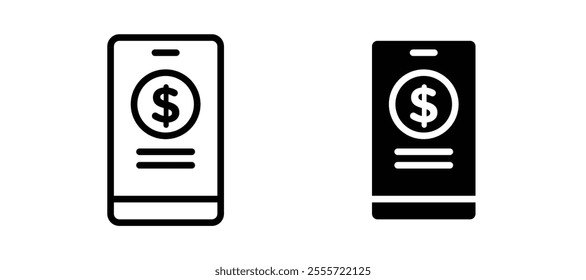 Mobile banking icons for web ui designs