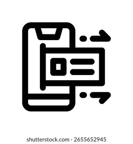 Icono de línea bancaria móvil. Icono de Vector limpio y minimalista para Sitios web, App móviles, presentaciones y logotipos. Totalmente escalable y personalizable para cualquier proyecto.