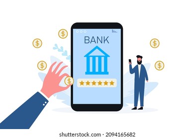 Mobile banking and online payment concept. business using and mobile smartphones for online banking and accounting.