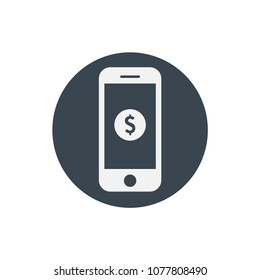 Mobile banking online service. Vector. Isolate on white background.