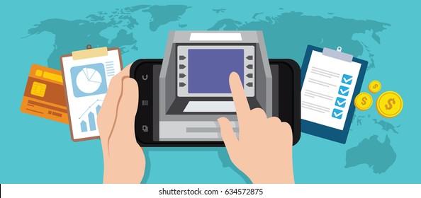 mobile banking online transaction with smartphone
