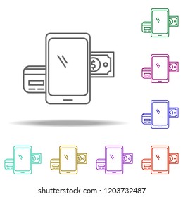 mobile banking outline icon. Elements of Banking & Finance in multi color style icons. Simple icon for websites, web design, mobile app, info graphics