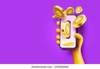 Mobile banking service, financial payment Smartphone mobile screen, technology mobile display. Vector illustration