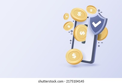 Servicio de banca móvil, pago financiero Pantalla móvil Smartphone, luz de pantalla móvil de tecnología. Ilustración del vector
