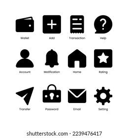 mobile banking simple vector icon