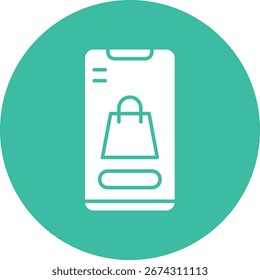Mobile Banking sinle vector icon illustration