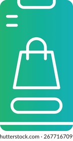 Ilustración de icono de Vector único de banca móvil