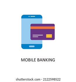 Mobile Banking Vector Filled Outline Icon Design illustration. Banking and Payment Symbol on White background EPS 10 File