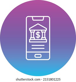 Mobile Banking vector icon. Can be used for printing, mobile and web applications.