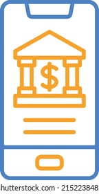 Mobile Banking vector icon. Can be used for printing, mobile and web applications.