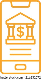 Icono vectorial de la banca móvil. Se puede usar para imprimir, móviles y aplicaciones web.