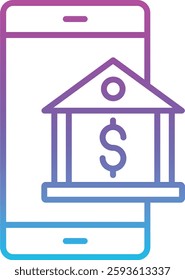 Mobile Banking vector icon. Can be used for printing, mobile and web applications.