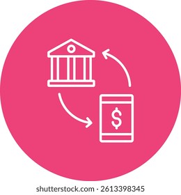 Mobile Banking vector icon. Can be used for printing, mobile and web applications.