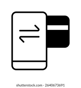 Mobile Banking Vector for Smartphone Transactions and Account Access. Finance app icon, e-wallet design, smart bank concept