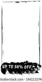 Mobile banner for online shopping. Ad or promo. Shopping concept. Promotion price label for black friday and other marketing promotional materials.