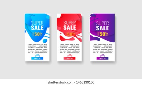 Mobile banners. Template design, Big sale special offer set