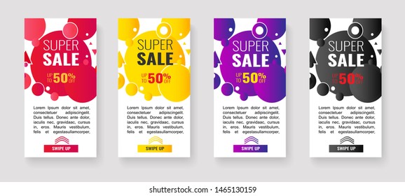 Mobile banners. Template design, Big sale special offer set