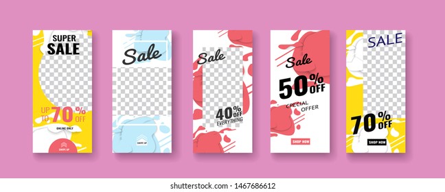 Mobile banners. Template design, Big sale special offer set