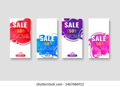 Mobile banners. Template design, Big sale special offer set
