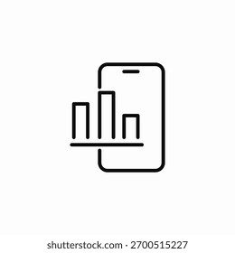 Symbol für mobiles Balkendiagramm, Vektor