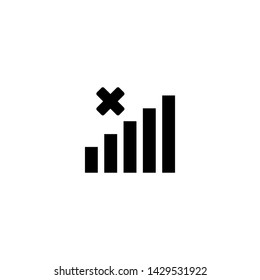 Mobile bar signal icon. Mobile interface icon. Connection level icon vector illustration Eps10