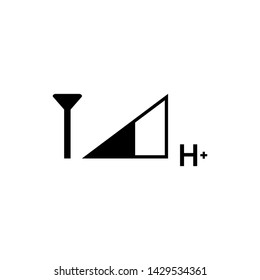 Mobile bar signal icon. Mobile interface icon. Connection level icon vector illustration Eps10