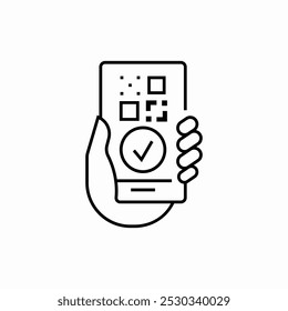 mobile barcode icon sign vector