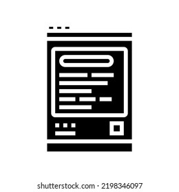 mobile battery glyph icon vector. mobile battery sign. isolated symbol illustration