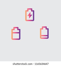 mobile battery gradient color vector icon