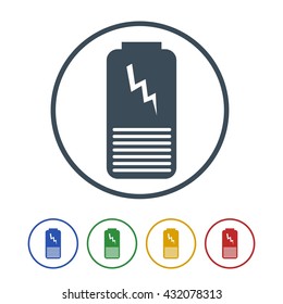 Mobile battery Icon Isolated on White Background.vector illustration icon