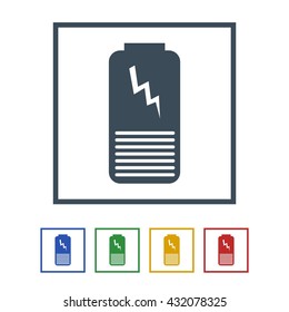 Mobile battery Icon Isolated on White Background.vector illustration icon