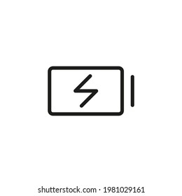 Icono de línea de batería móvil. Símbolo Web Para Web Y Aplicaciones. Diseño De Firma En Estilo De Esquema. 