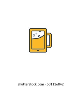 Mobile Beer Vector Logo Design Element