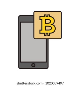Mobile bitcoin icon