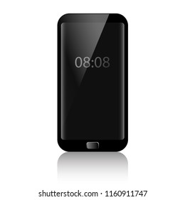 mobile blank display with shiny shadow background ,vector