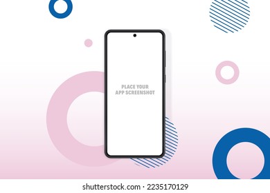 Mobile Blank Mockup Or Frame to display app design. 