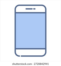 Colección de estilo de icono azul móvil
