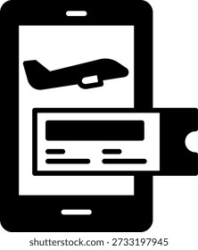 Symbol für die mobile Bordkarte: Digitales Reiseticket am Telefon