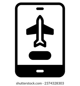 Mobile Boarding Pass Icon Illustration, for uiux, web, app, infographic, etc