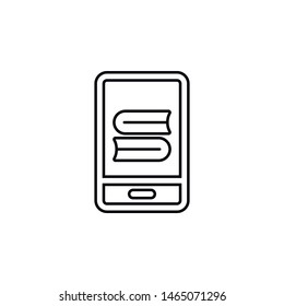 Mobile, book, education, training icon. Simple thin line, outline vector of online traning icons for ui and ux, website or mobile application