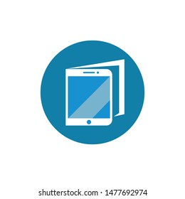 mobile book logo icon vector illustration design template