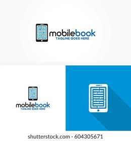 Mobile Book Logo Template Design Vector, E Book template designs logo illustration