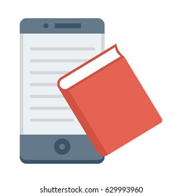 Mobile Book Vector Flat Icon