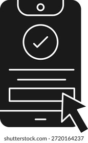 Mobile booking Line vector Icon Design