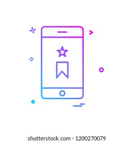mobile bookmark icon vector design