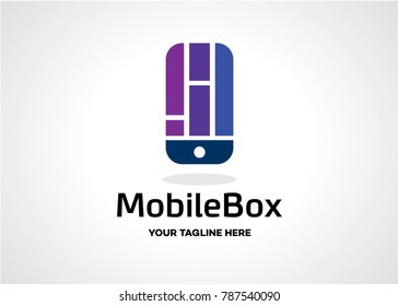 Mobile Box Logo Template Design Vector, Emblem, Design Concept, Creative Symbol, Icon