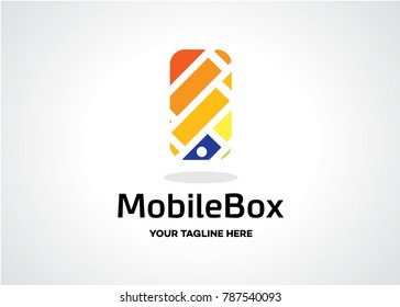 Mobile Box Logo Template Design Vector, Emblem, Design Concept, Creative Symbol, Icon